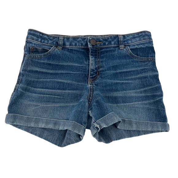 Cherokee Adjustable Waist Cuffed Hem Jean Shorts Size 28 Women's - Picture 1 of 5
